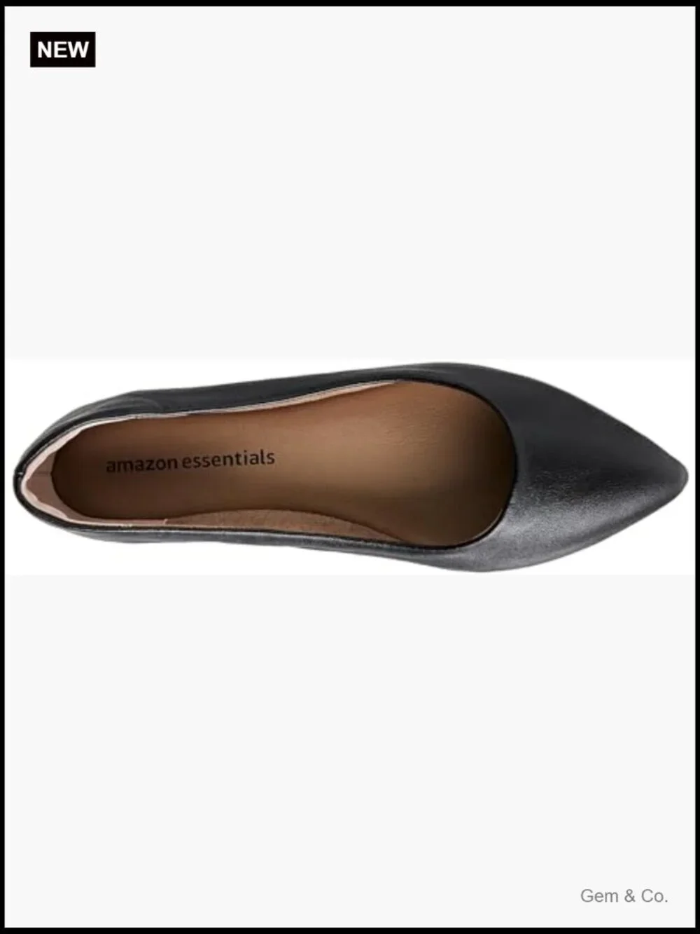 Women's Pointed-Toe Ballet Flats - Faux Leather, Comfort Insole